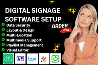 setup digital screen display yodeck optisigns upshow box jotform trudigital muvi