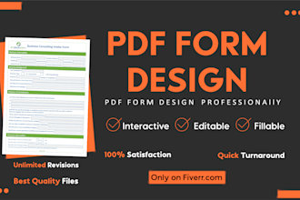 design professional PDF, digital and printable forms