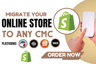 ecommerce website migration prestashop wix magento wordpress migrate to shopify