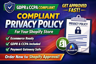 create a compliant privacy policy for shopify store approva