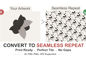 convert your artwork into a seamless repeat pattern