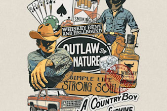 design vintage wild west and western cowboy logo
