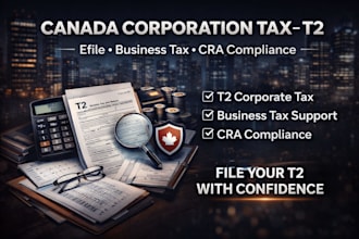 efile canada corporation tax t2 and handle business tax