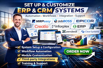 provide erp setup for mrp easy jobboss epicor creatio inforplex erp zendesk