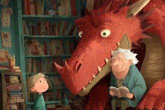digitally paint colourful children book illustrations