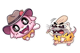 design furry sticker packs for discord telegram and crypto