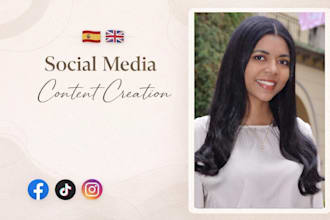 be your social media creator in spanish and english