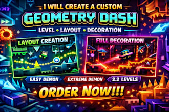 geometry dash level, layout or decoration create a custom demon layout