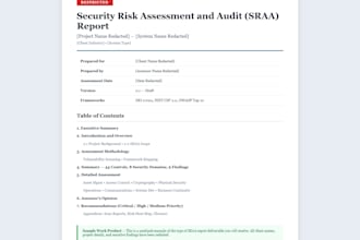 perform a cybersecurity audit vulnerability assessment and risk report