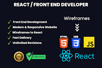 do custom website development as front end developer