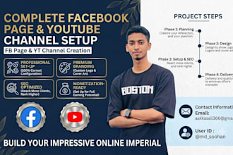 create your fb page and yt channel professionally