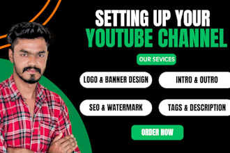 create and setup and optimize youtube channel