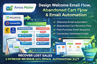 design welcome email flow abandoned cart flow and email automation