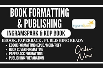 professionally publish your book on amazon KDP and ingramspark