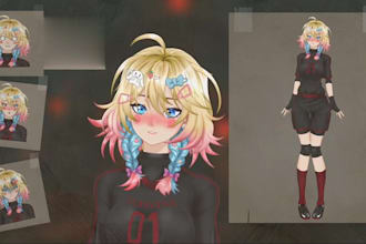 design and rig 2d anime vtuber model live2d vtuber model vtuber commission