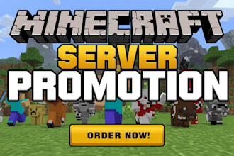 promote your gaming server minecraft, dayz, rust, fivem server discord promotion
