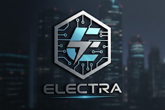 design electronics mascot logo design with unlimited review