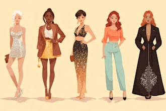 draw a fashion illustration or sketch