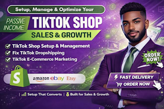 setup optimized fixed and manage tiktok shop and setup dropshipping tik tok shop