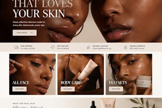 design skincare website skincare shopify store beauty website skincare shopify