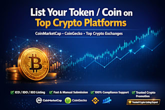 list your token and coin, ico on coinmarketcap coingecko and top crypto exchange
