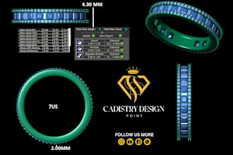 create high quality 3d manufacturing jewelry cad and custom designer