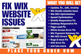 fix wix website bugs wix responsiveness wix studio mobile errors wix seo issues
