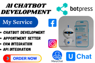create ai chatbot for social media using manychat, botpress to gohighlevel