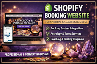 create a shopify store with booking for astrology and spiritual coaching