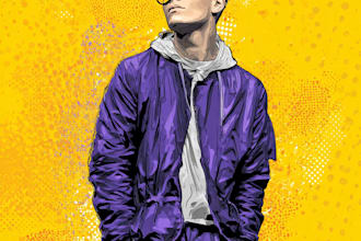 create a unique street pop art illustration
