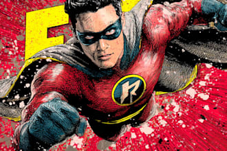draw comic superhero pop art portraits