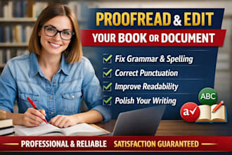 proofread, grammar check, and edit your book professionally