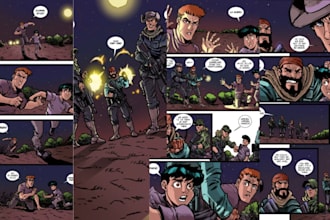 draw comic book illustrations graphic novel art comic strips and storyboard