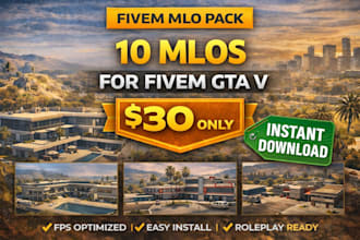 provide 30 luxury mansion mlo pack for fivem gta v server