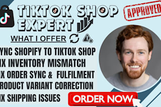 sync shopify to tiktok shop, fix tiktok shop inventory, order fulfilment issues