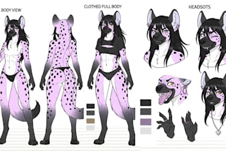 fursona ref sheet furry reference sheet anthro ref sheet furry ref sheet nsfw oc