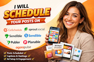 schedule post via coschedule sprout social sendible publer planable agorapulse