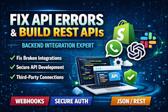 fix API integration errors and develop secure rest apis