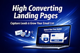 create lead capture opt in landing page to grow your business email list