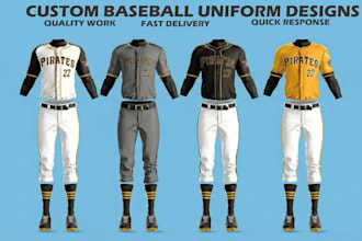 design mockup and manufacture baseball uniform