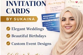 design custom invitation cards with beautiful handwriting