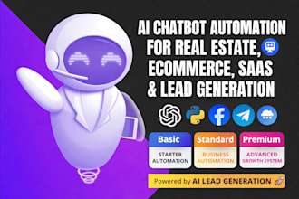 build ai chatbot automation for real estate, ecommerce, saas lead generation n8n