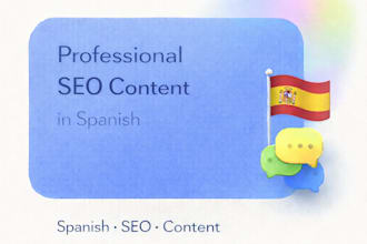 provide you spanish SEO blog writing