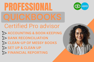 do bookkeeping and accounting cleanup catchup in quickbooks online and xero
