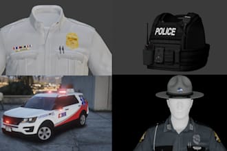 make custom fivem clothing, eup, ems and server ready outfits