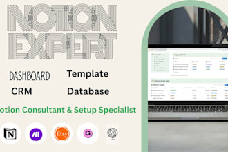 design a custom notion workspace, dashboard, template, CRM, and database system