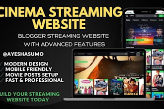 create a cinema streaming website in blogger