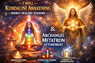 kundalini awakening energy healing sessions, archangel metatron attunement