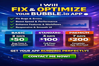 fix errors and fully optimize your bubble io web app for top performance