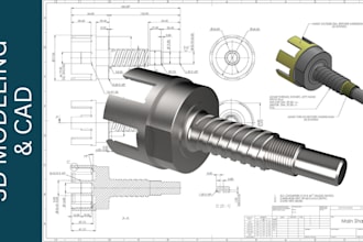 do 3d modeling and cad, rendering, 2d drawings